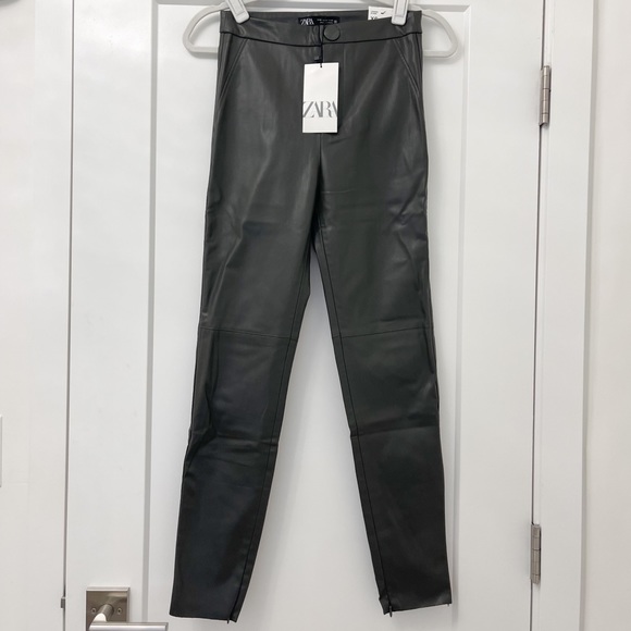 *NWT* Zara Faux Leather Leggings - Picture 1 of 6
